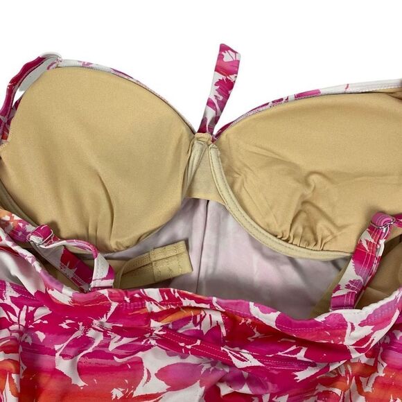 Swimsuits for All Tie Front Underwire Tankini Top size 18 D / DD - Picture 5 of 9